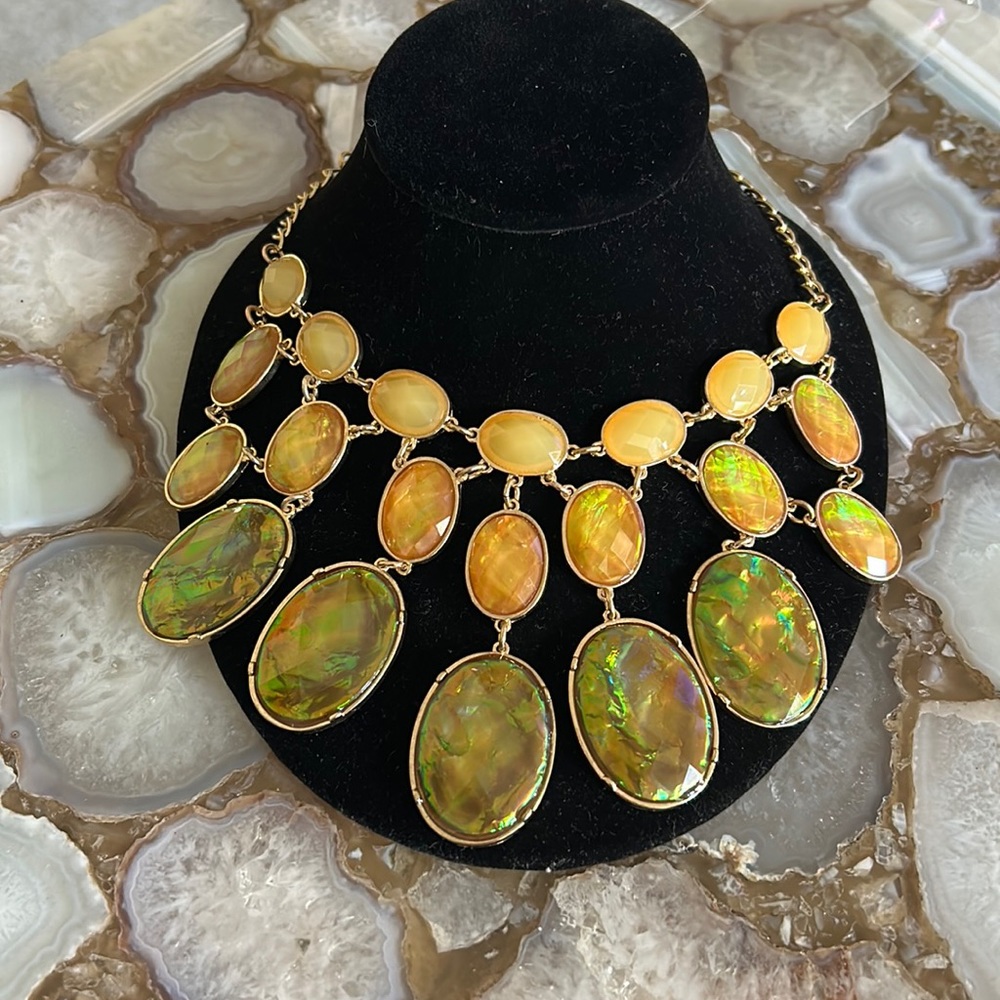 Iridescent Neutral Mermaid Scales Necklace-Boutique
